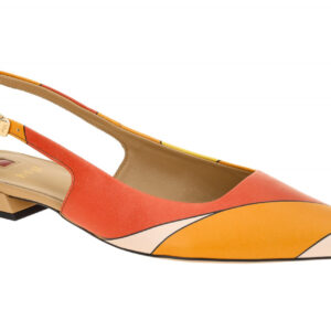 H?gl 1948 4299 SOPHIE Damen Sling Pumps orange/multi Glattleder Absatz 1cm