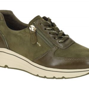 Tamaris 1-23711-42 722 Damen Sneaker Gr?n Olive Wedge Keilabsatz 2,0cm PureRelax
