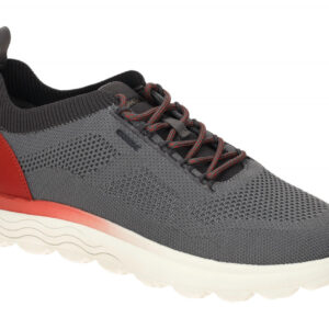 Geox U55BYE 0009T C0047 SPHERICA E Herren Sneakers Grau/Dk Grey/Red