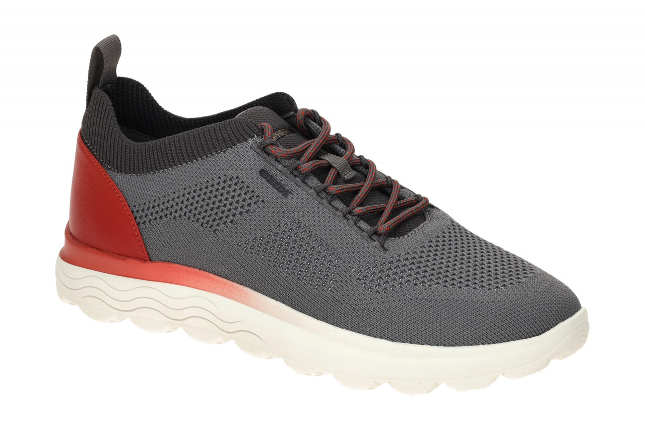 Geox U55BYE 0009T C0047 SPHERICA E Herren Sneakers Grau/Dk Grey/Red 1 Geox U55BYE 0009T C0047 SPHERICA E Herren Sneakers Grau/Dk Grey/Red