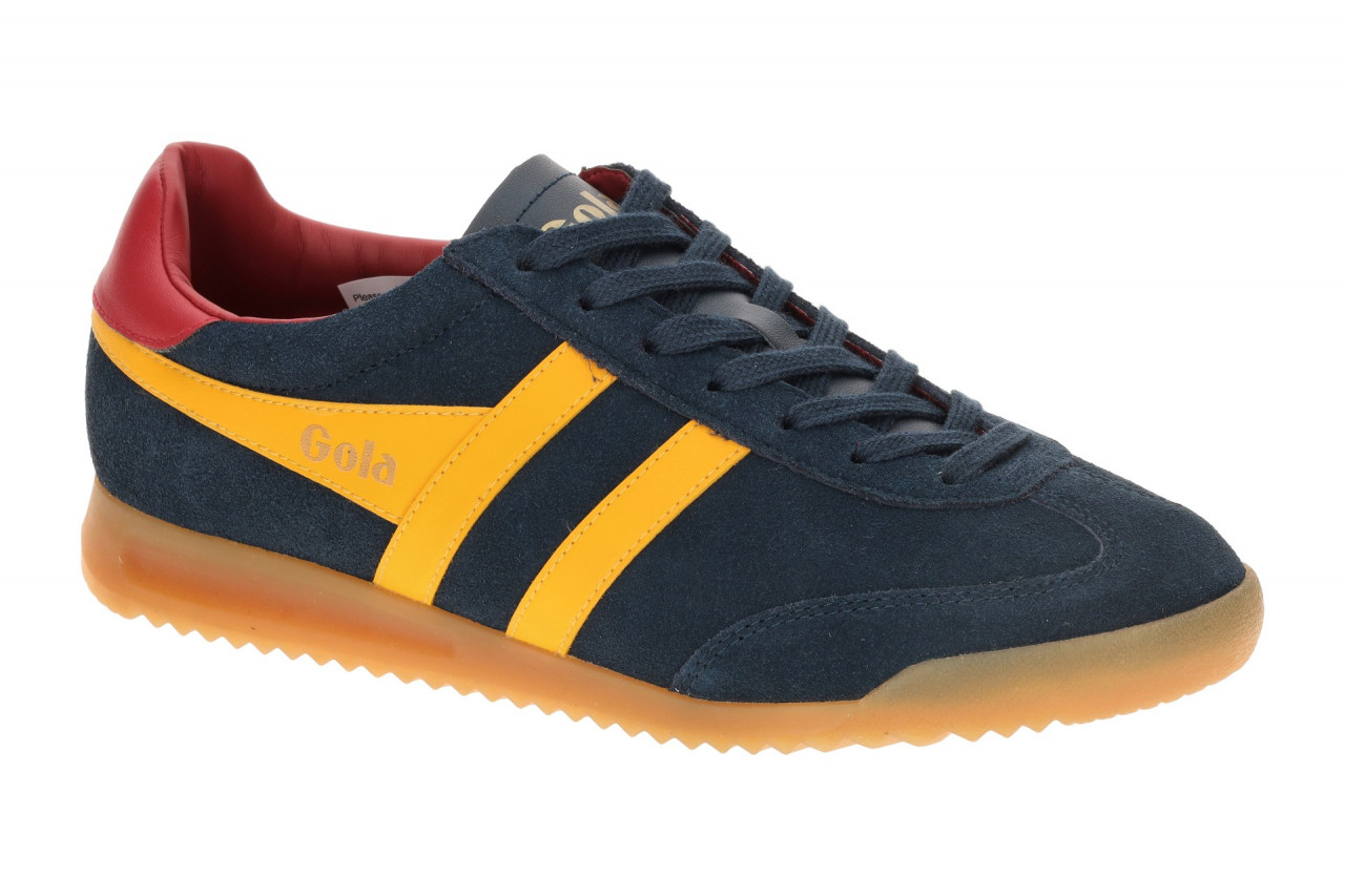 Gola CMB761EY Herren Sneaker - blau/navy/sun/deep red + Echtleder + Textil/Sy... 1 Gola CMB761EY Herren Sneaker - blau/navy/sun/deep red + Echtleder + Textil/Sy...