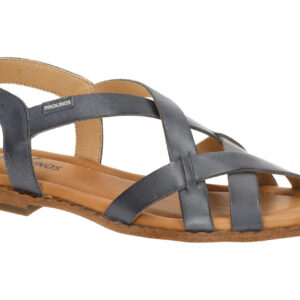 Pikolinos W0X-0556ST Pacific Damen Sandalette ALGAR Blau Echtleder Fu?bett