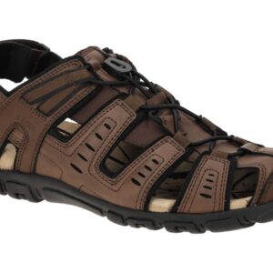 Geox U4524C Herren Sandale braun dk brown, wasserdicht + atmungsaktiv