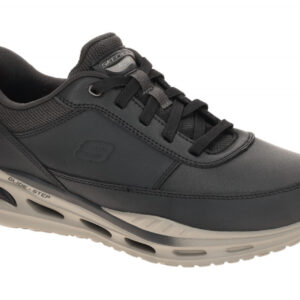 Skechers 210981 BLK Herren Slipper Schwarz Air Cooled Arch Fit bequeme Halbsc...