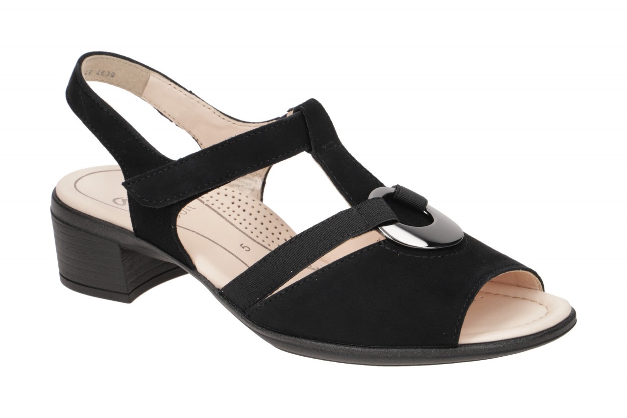 ara 12-35730 01 LUGANO-S Damen Sandale schwarz Velourleder-extra leicht-Klett... 1 ara 12-35730 01 LUGANO-S Damen Sandale schwarz Velourleder-extra leicht-Klett...