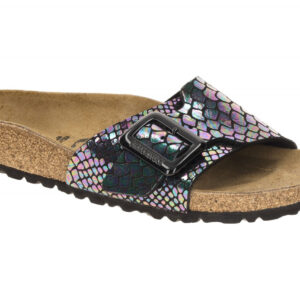 Birkenstock Damen Pantoletten 1030889 CATALINA CUSHION BUCKLE Schwarz Shiny S...