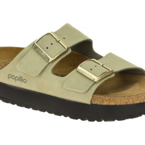 Birkenstock 1026971 ARIZONA PAP FLEX PLATFORM Damen Pantoletten Gr?n Eucalyptus