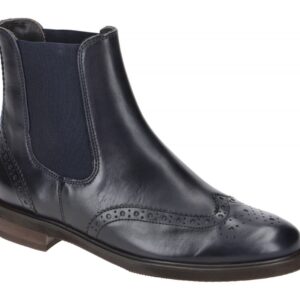 Paul Green Damen Stiefeletten 8070-030 Blau ocean Chelsea Boots elegante Brog...