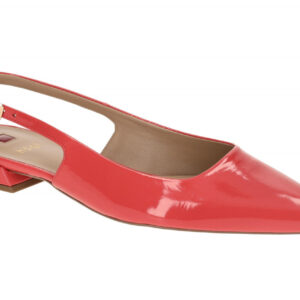 H?gl 1906 4400 Damenschuhe Sling Pumps Rot Koralle Shinykid-Leder