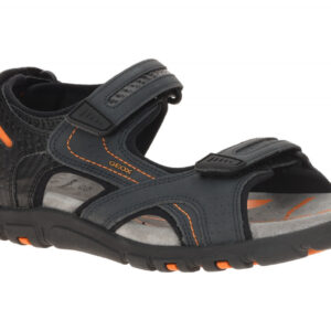 Geox U8224D Herren Sandale dunkelblau/schwarz/orange wasserdicht atmungsaktiv