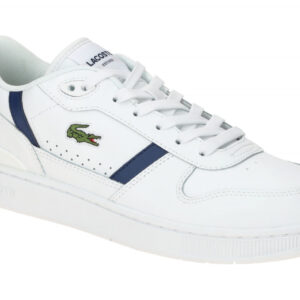 Lacoste Sneaker Herren T-CLIP SET Wei?/Navy Leder Textil Mesh Gummisohle