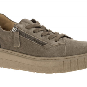 Gabor 6017.03 Damenschuhe Grau Mohair Plateau-Sneaker H-Weit-Fu?bett