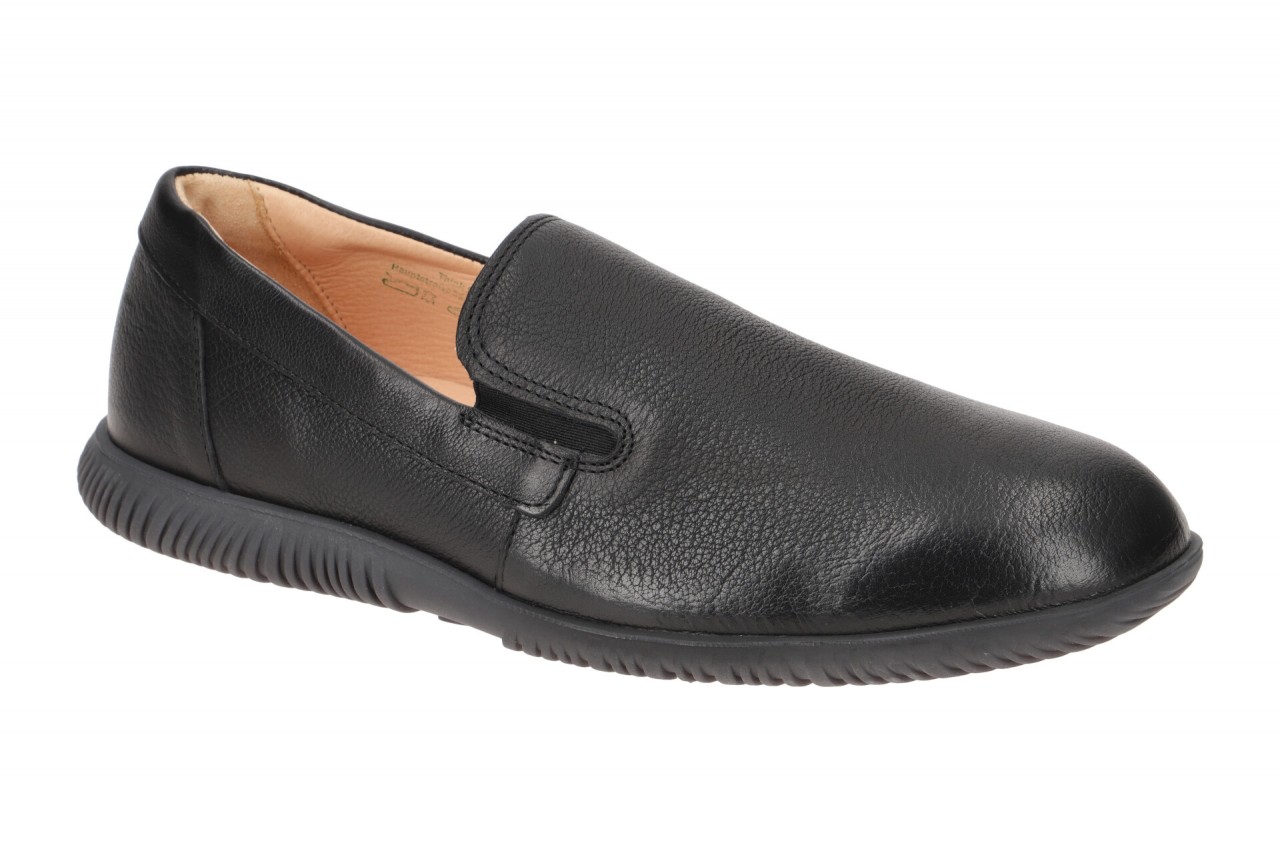 Think 000781 HAUKI Herren Slipper Schwarz Echtleder Naturlatex Gummizug 1 Think 000781 HAUKI Herren Slipper Schwarz Echtleder Naturlatex Gummizug