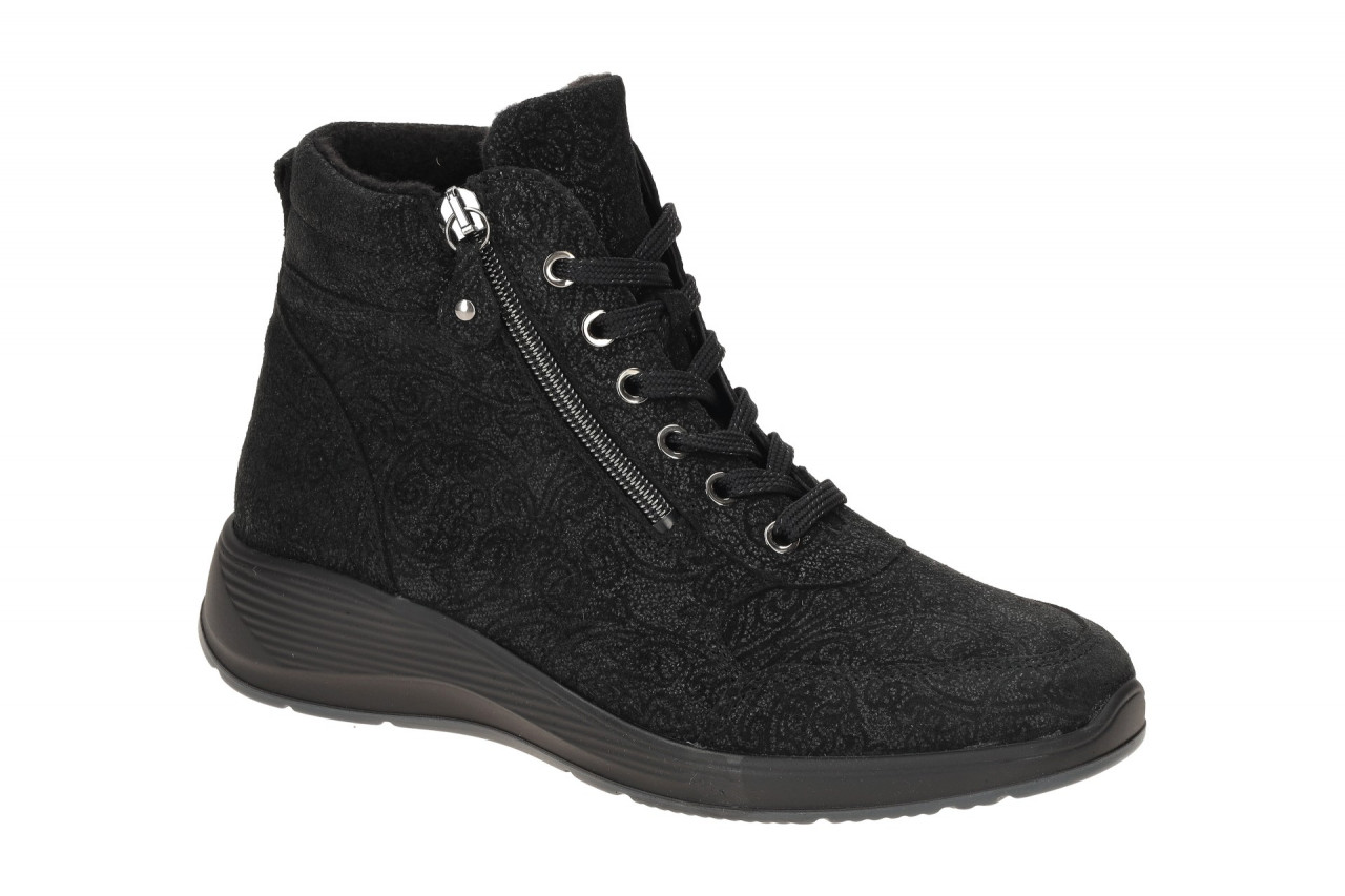 Waldl?ufer 698801 KALEA Schwarz Stiefeletten mit Glitzer Muster 1 Waldl?ufer 698801 KALEA Schwarz Stiefeletten mit Glitzer Muster