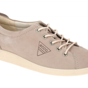 Ecco 206503 Soft 2.0 Lace Damen Halbschuhe Grau Rose Bequeme Schn?rschuhe