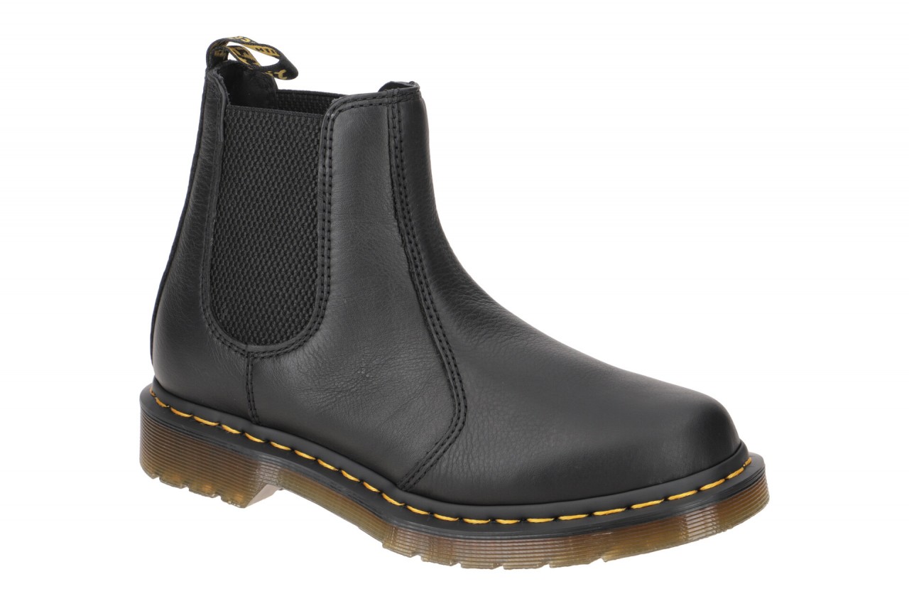 Dr. Martens 2976 Chelsea Damenstiefel schwarz Virginia Leder - Gelbe Naht 1 Dr. Martens 2976 Chelsea Damenstiefel schwarz Virginia Leder - Gelbe Naht
