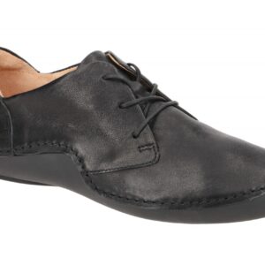 Think 204 Damenschuhe KAPSL schwarz Echtleder sportliche Schn?r-Halbschuhe
