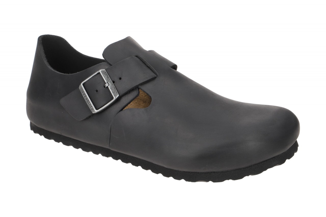 Birkenstock 166543 BS London Schwarz Echtleder Schnalle Narrow Fit 1 Birkenstock 166543 BS London Schwarz Echtleder Schnalle Narrow Fit