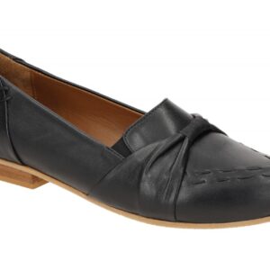 Everybody 23509C2399 BLAIR Damen Slipper Schwarz Echtleder Loafer mit Blockab...