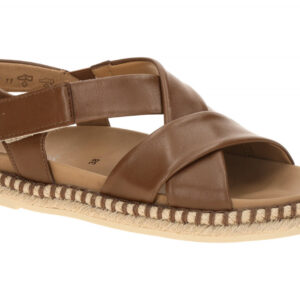 Gabor 83.781 Damen Sandalette cognac Braun G BEST FITTING Riemchen Kreuzriemen