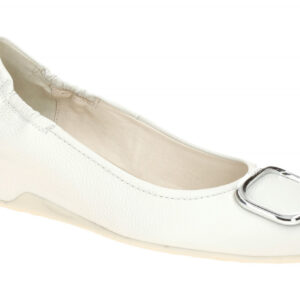 H?gl 3723 NIKI Ballerinas Damen wei?-creme Keilabsatz Glattleder Gummisohle