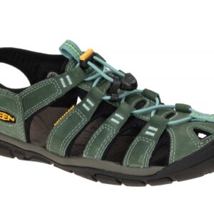 Keen 1014371 Clearwater CNX Leather Damen Sandale Gr?n mineral blue/yellow Ou...
