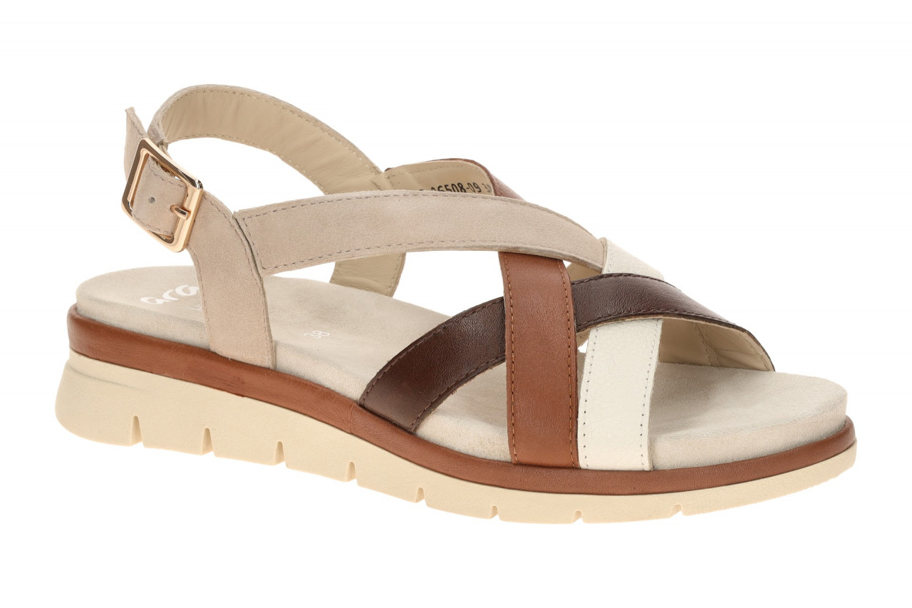 ara 12-26508 09 Damen Sandalette in Grau cream/mousse/mocca/shell mit Keilabs... 1 ara 12-26508 09 Damen Sandalette in Grau cream/mousse/mocca/shell mit Keilabs...