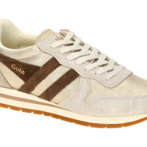 Gola CLB338YT Damen Sneaker gold/dark brown/cameo, Echtleder Velour + Synthetik
