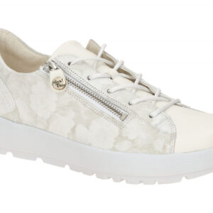 Think 1160 COMODA Damenschuhe wei?/beige Leder Schn?r-Halbschuhe extra bequem