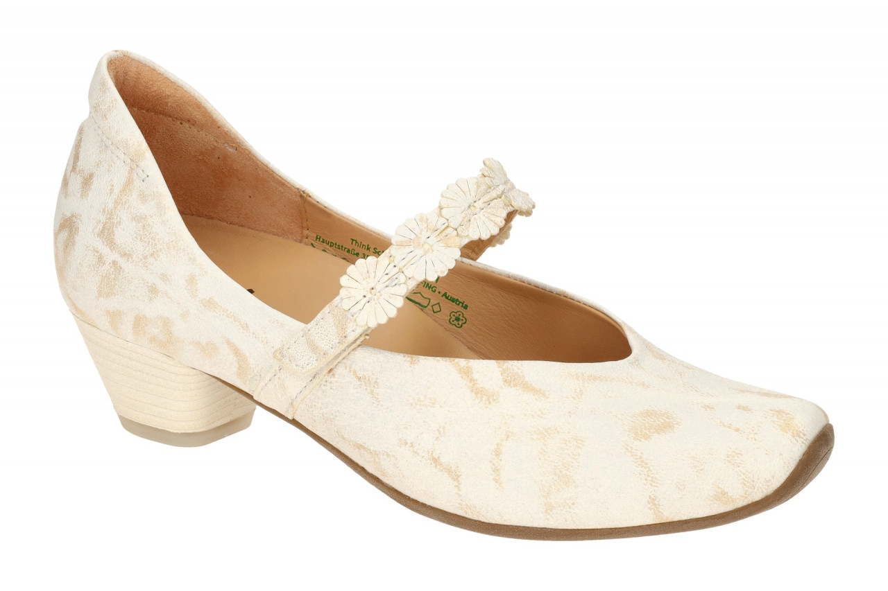 Think Aida_1165 Damenschuhe Riemchen Pumps ivory gold Echtleder TPU Sohle bequem 1 Think Aida_1165 Damenschuhe Riemchen Pumps ivory gold Echtleder TPU Sohle bequem