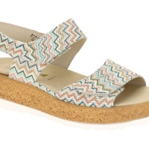 Waldl?ufer 990001 H-LIBBY Damen Sandale Mehrfarbig Multi zig-zag Muster