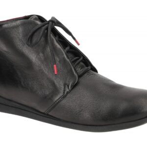 Think 479 Damen Stiefeletten Schwarz sz Kombi Echtleder weich gepolstert flac...