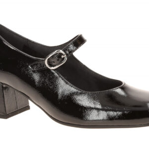 Gabor 3022.01 Schwarz Damen Pumps Mary Jane Lackleder Blockabsatz
