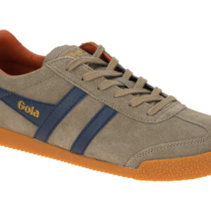 Gola CMA192FE Harrier Herren Sneakers Grau/Rhino/Navy/M.Orange Echtleder Sued...