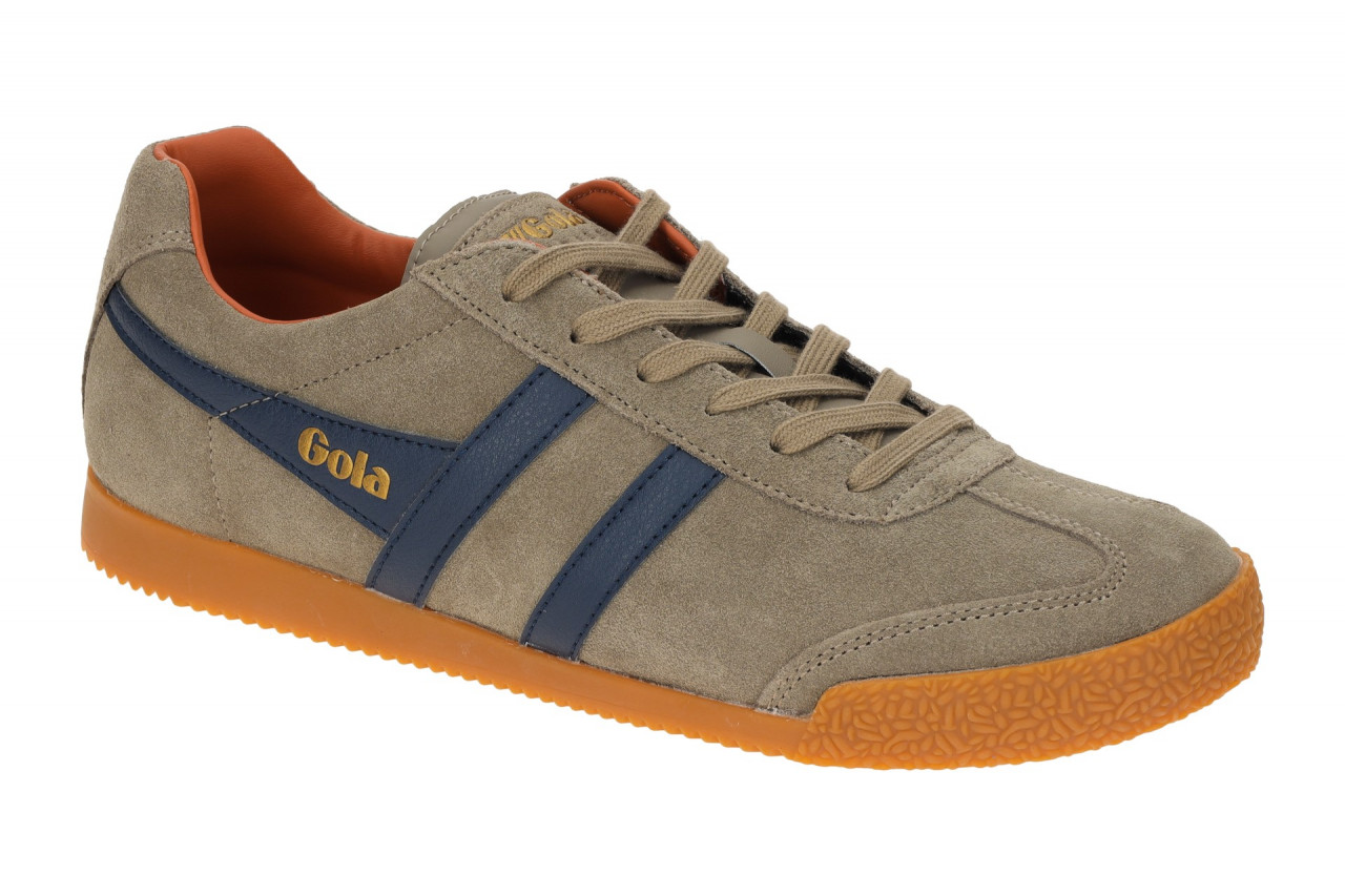 Gola CMA192FE Harrier Herren Sneakers Grau/Rhino/Navy/M.Orange Echtleder Sued... 1 Gola CMA192FE Harrier Herren Sneakers Grau/Rhino/Navy/M.Orange Echtleder Sued...