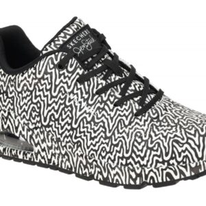 Skechers 177960 BKW UNO - INFINITE DRIP Damenschuhe schwarz/wei? Air Cooled M...