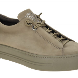 Paul Green Damen Plateau Sneaker 5017-41 taupe grau Echtleder weich gepolstert