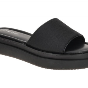 Calvin Klein HW02461 BEH FLATFORM SLIDE Damen Pantoletten ck black Textil/Ech...