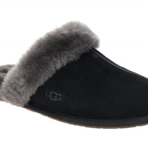 UGG 1106872 BCGR Damen Pantoletten Schwarz Grau Lammfell Warmfutter Gummisohle
