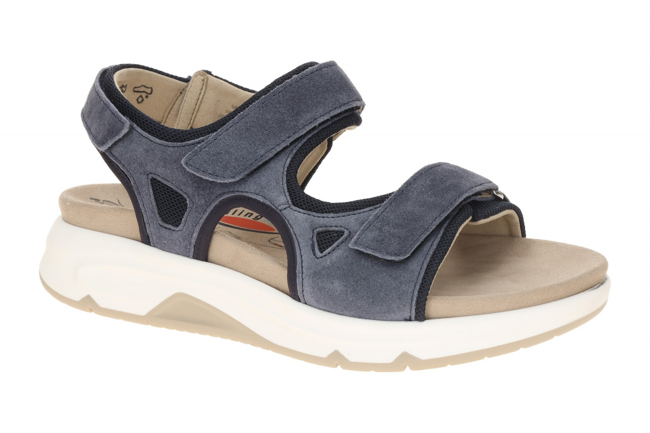 Gabor 86.889.26 Damen Sandale ROLLINGSOFT in Blau Jeans mit Keilabsatz 1 Gabor 86.889.26 Damen Sandale ROLLINGSOFT in Blau Jeans mit Keilabsatz