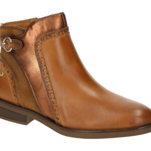 Pikolinos W3C-8553C1 brandy Damenschuhe Stiefeletten braun metallic Glattleder