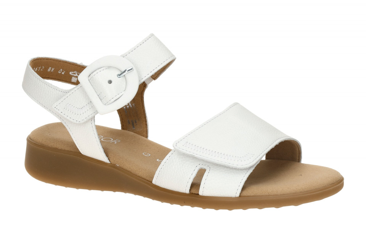Gabor 82.802.50 Damen Sandalette Echtleder wei?, Keilabsatz 2cm 1 Gabor 82.802.50 Damen Sandalette Echtleder wei?, Keilabsatz 2cm