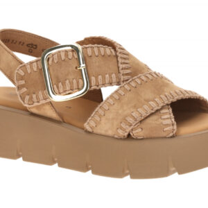 Gabor 84.751.14 Damen Sandalette Riemchen Sandale Braun Walnut Uni ComfortFit