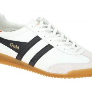 Gola CMB622WX Torpedo Leather Herren Sneaker wei?/schwarz/orange - Velourlede...