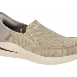 Skechers 210604 TPE Herren Slipper Braun taupe Air Cooled Memory Foam