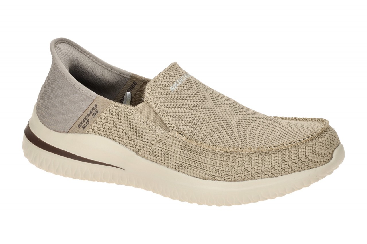 Skechers 210604 TPE Herren Slipper Braun taupe Air Cooled Memory Foam 1 Skechers 210604 TPE Herren Slipper Braun taupe Air Cooled Memory Foam