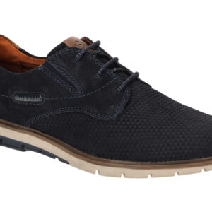 Bugatti 331-9711S-1400 Herren-Halbschuhe dunkelblau Velourleder Komfort Wide
