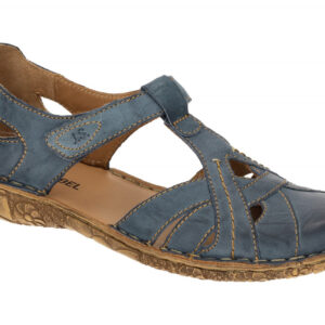 Josef Seibel Damen Sandale 79529 95 505 dunkelblau Keilabsatz Echtleder