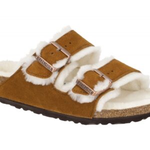 Birkenstock 1001135 Arizona Shearling Braun Mink Lammfell Pantoletten