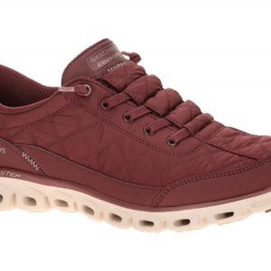 Skechers 104556 BURG Glide Step - At Ease Slip-On Sneaker Rot Burgundy Vegan